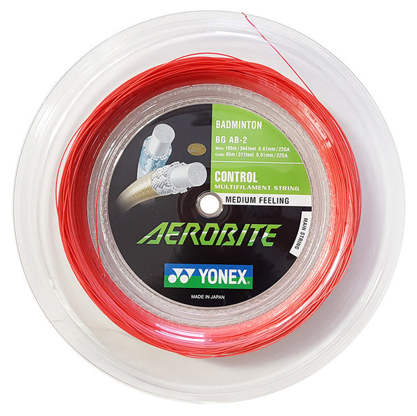 Yonex Aerobite Badminton String White/Red 200M