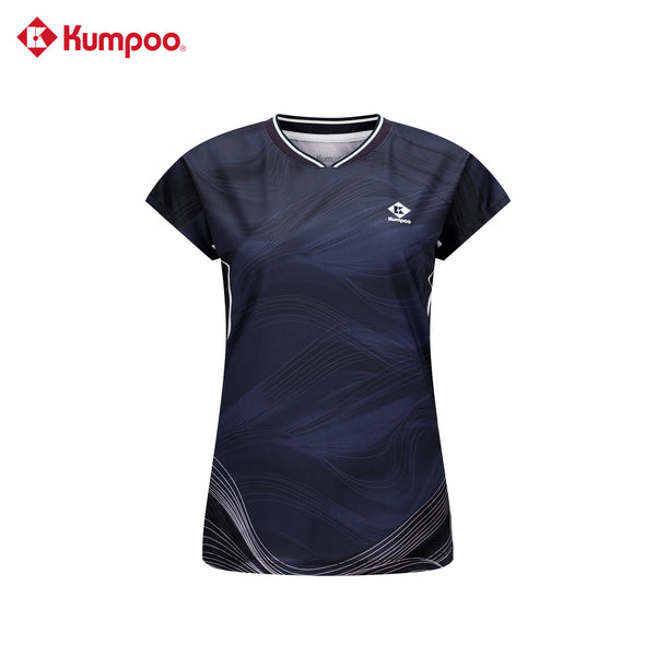 Kumpoo Apparel Women K241W-1038 T-Shirt Blue (See Size Chart)