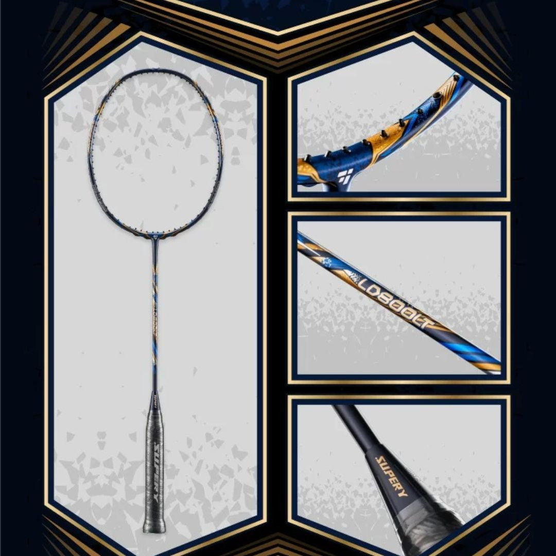 OGKIL LD800LT Badminton Racket 4UG6 Blue/Gold