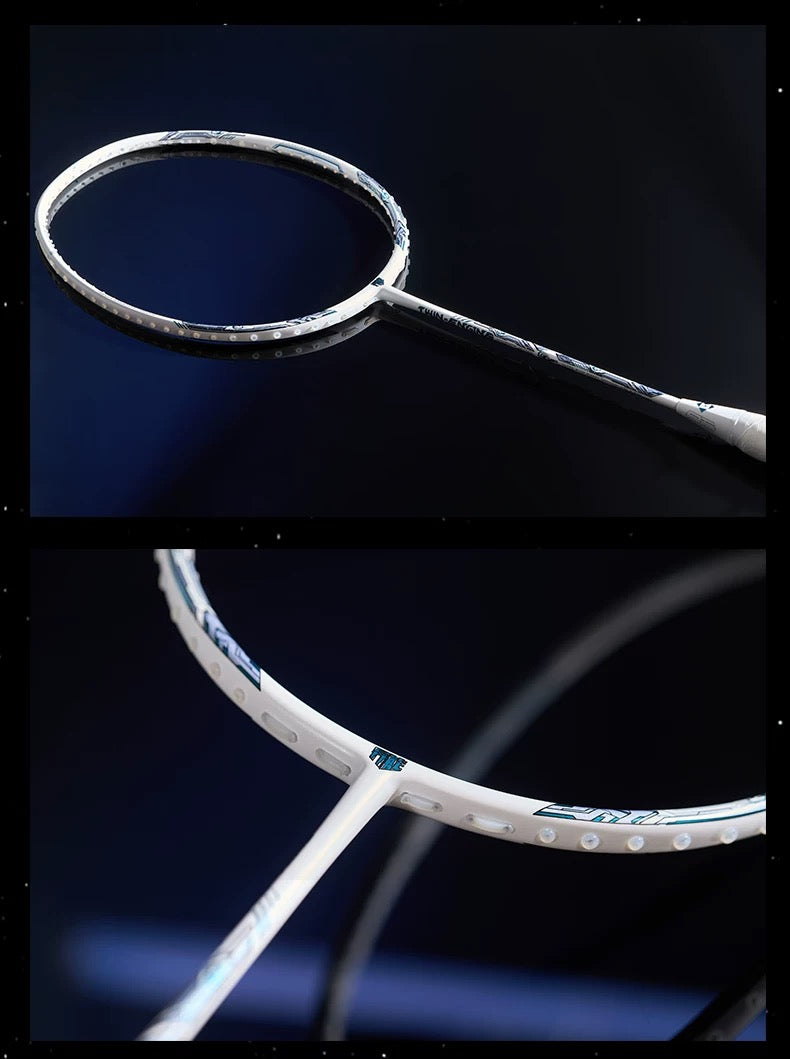 Kumpoo Twin-Engine Badminton Racquet 4UG5 White (All Set)