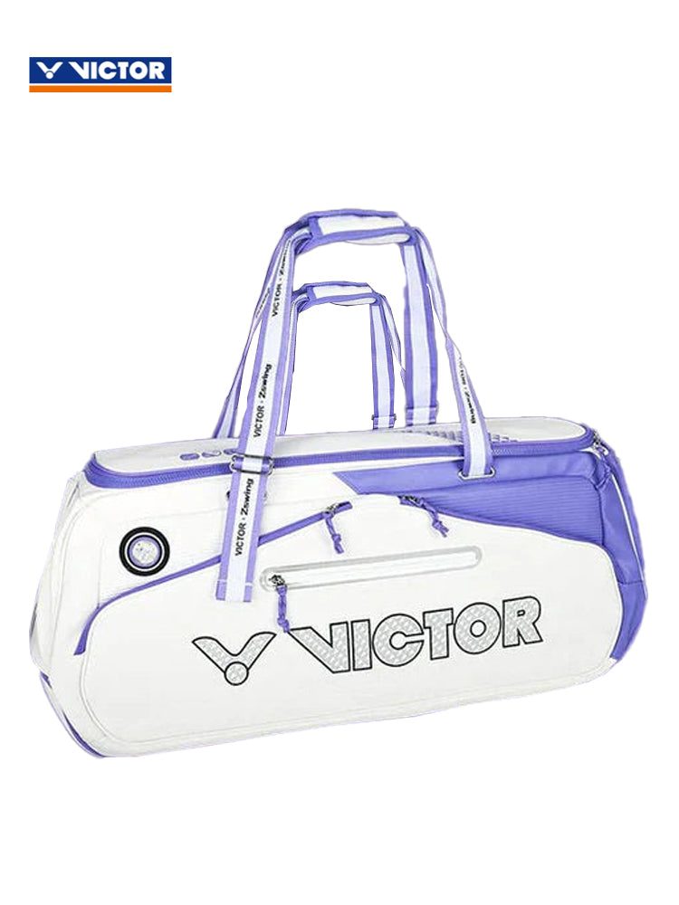 Victor × ZSW Rectangular Racket Bag(6pcs) BR5656ZSW White/Purple