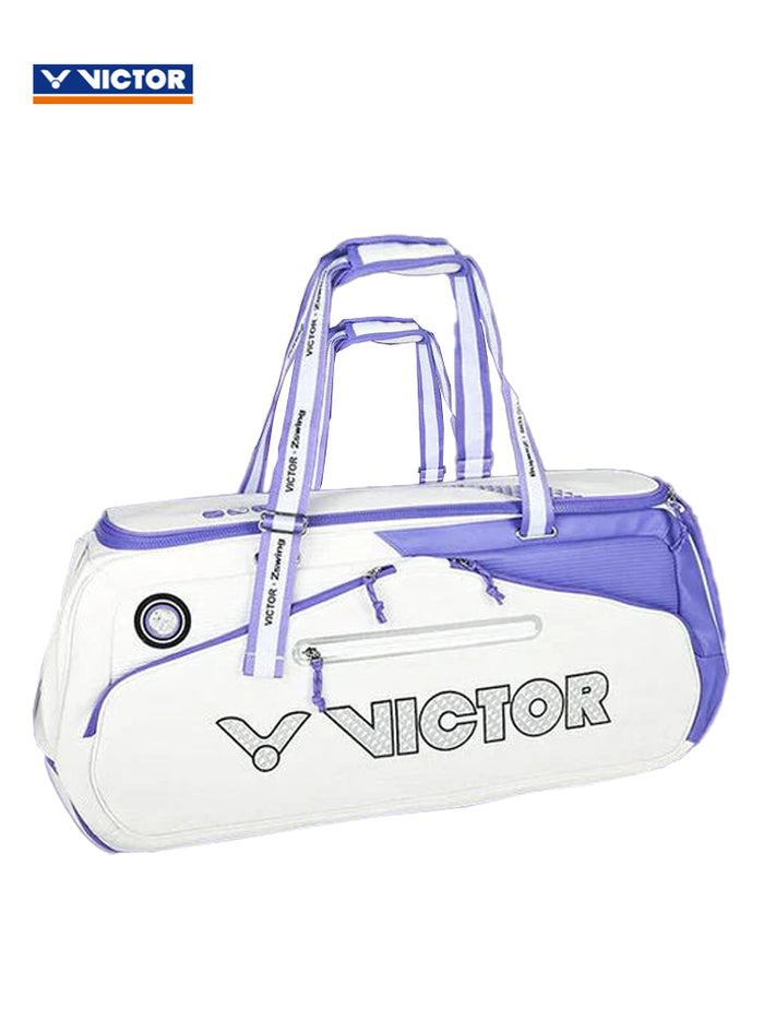 Victor × ZSW Rectangular Racket Bag(6pcs) BR5656ZSW White/Purple