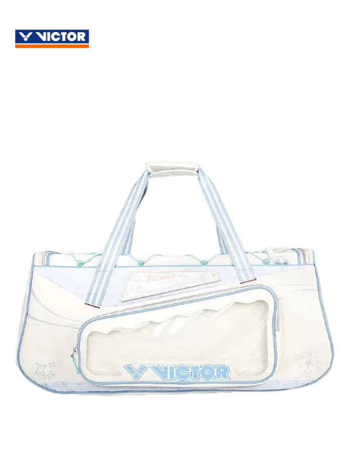 Victor × HYQ Rectangular Racket Bag(6pcs) BR5658HYQ White/Blue