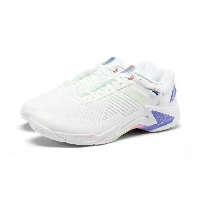 Li-Ning Axforce LT-01 Pro Badminton Shoes AYAT009-1 Standard Feet White/Blue Purple