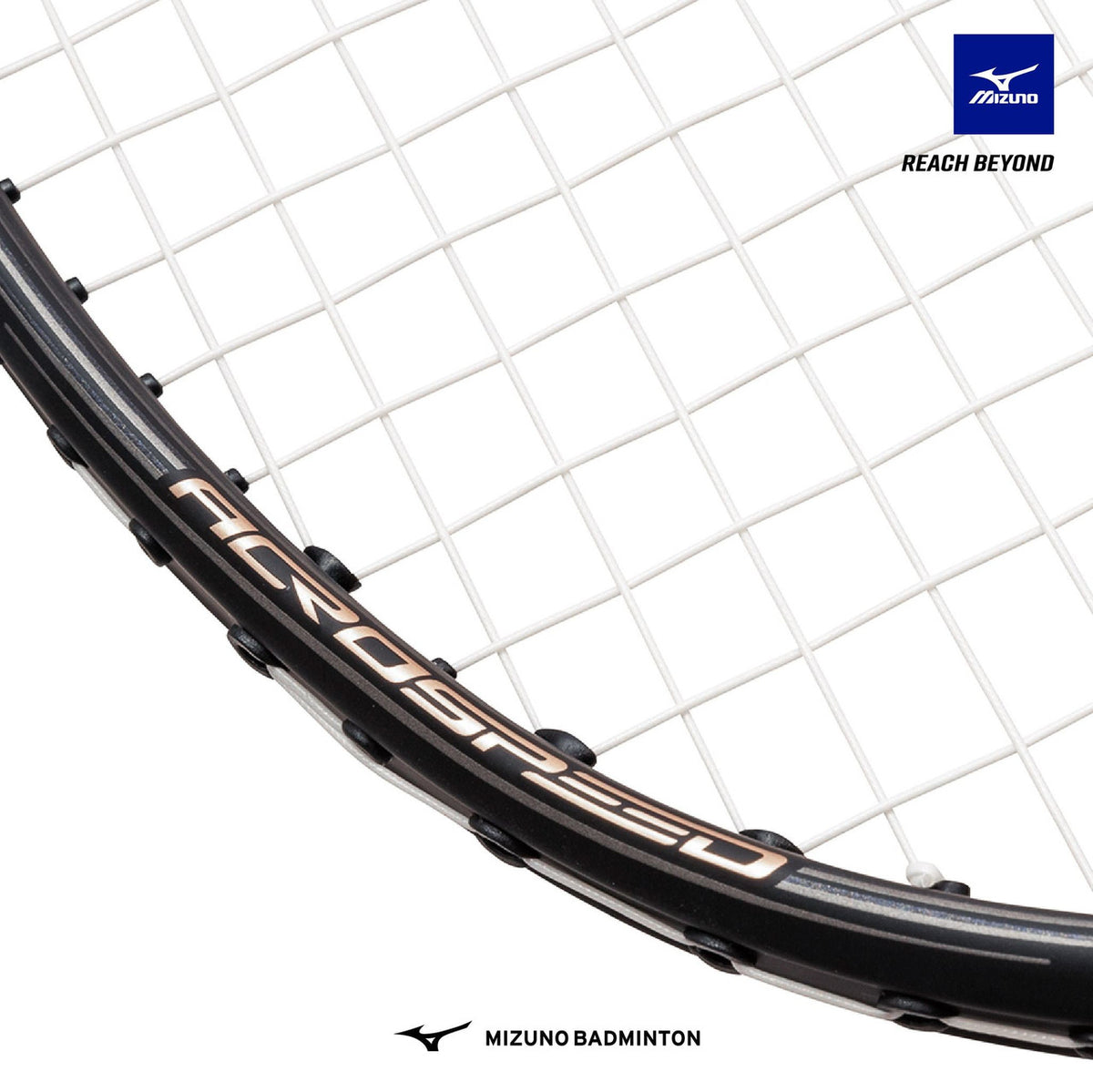 Mizuno Acrospeed 0 Badminton Racquet 4UG6 Black/ Silver/ Red Gerbera Foil