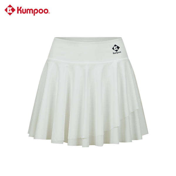 Kumpoo Apparel Women K241W-7109 Skirt White (See Size Chart)