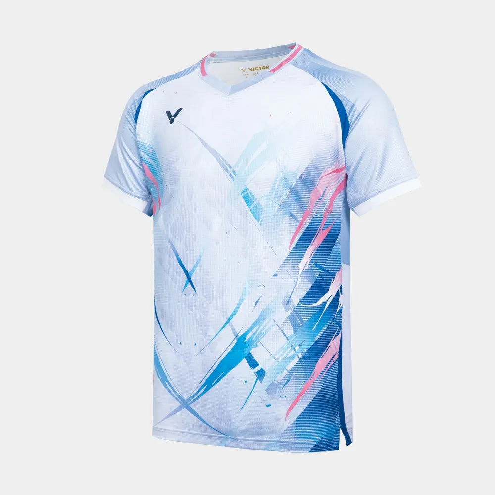 VICTOR 2026 T-60004 M White unisex badminton knit T-shirt
