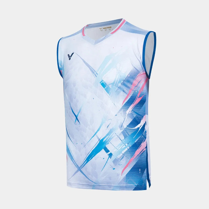 VICTOR 2026 T-60005 M White unisex badminton knit T-shirt