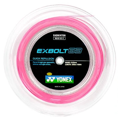Yonex Exbolt 63 Badminton String Light Pink 200M