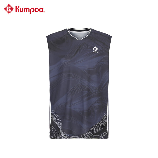 Kumpoo Apparel Men K241M-4038 Sleeveless Top Blue (See Size Chart)