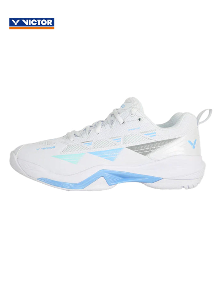(Clearance 55%OFF) Victor C90HP AM Badminton Shoes White/Blue UNISEX