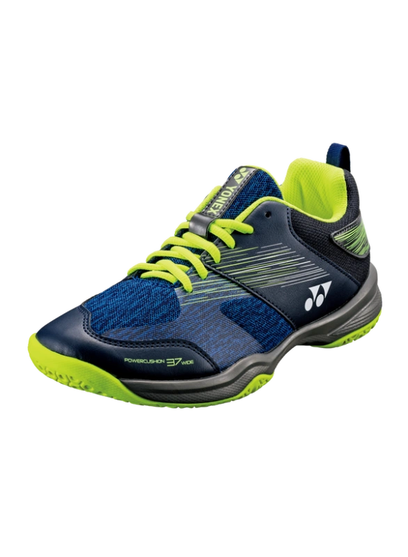 (Clearance) Yonex Power Cushion 37 Wide Unisex Badminton Shoes Navy/Yellow