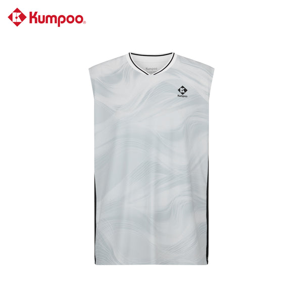 Kumpoo Apparel Men K241M-4038 Sleeveless Top White (See Size Chart)