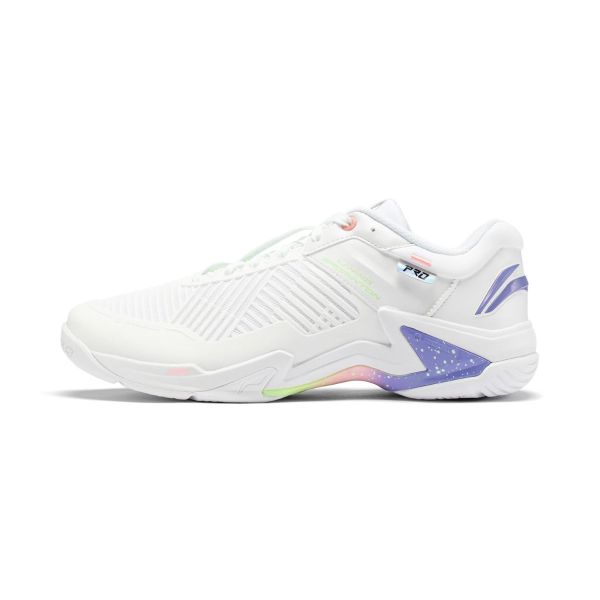 Li-Ning Axforce LT-01 Pro Badminton Shoes AYAT009-1 Standard Feet White/Blue Purple
