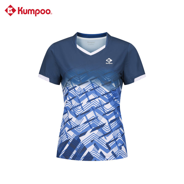 Kumpoo Apparel Women K241W-1036 T-Shirt Blue (See Size Chart)