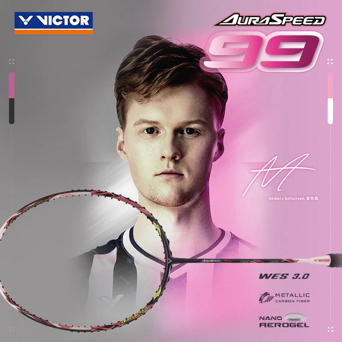 Victor AuraSpeed 99 Metallic Limited Badminton Racquet 3UG5 Blueberry Violet