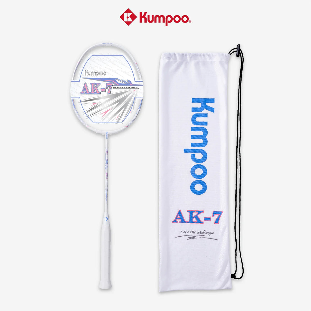 Kumpoo AK-7 Badminton Racket 5UG5 White (All Set)