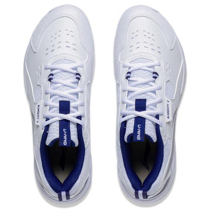 (Clearance) Li-Ning Almighty V Badminton Shoes AYTT001-3 White/Blue