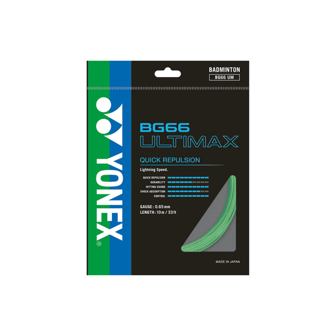 Yonex String BG 66 Ultimax Pastel Green Single Pack 10M Badminton Mart yonex-string-bg-66-ultimax-pastel-green-single-pack-10m-badminton-mart