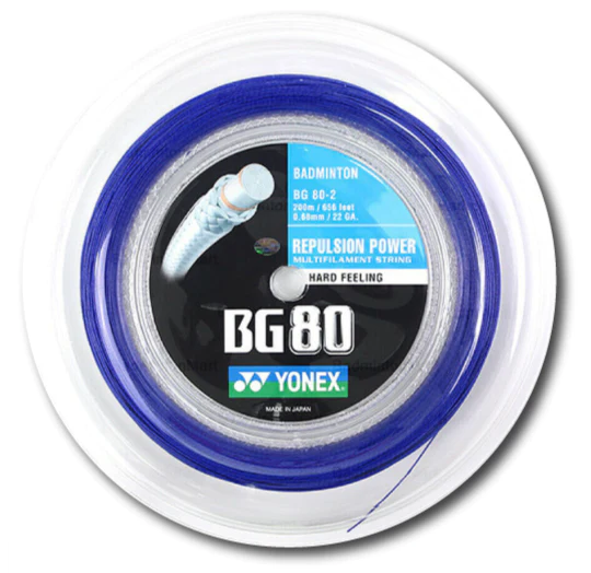 Yonex BG 80 Badminton String Royal Blue 200M