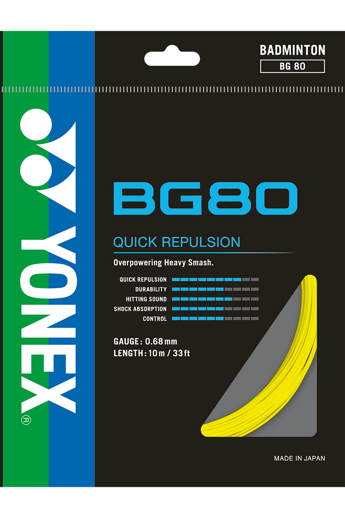Yonex Badminton String BG80（10M Set）