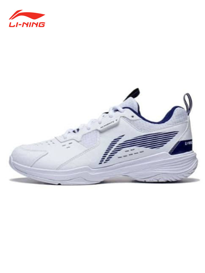 (Clearance) Li-Ning Almighty V Badminton Shoes AYTT001-3 White/Blue