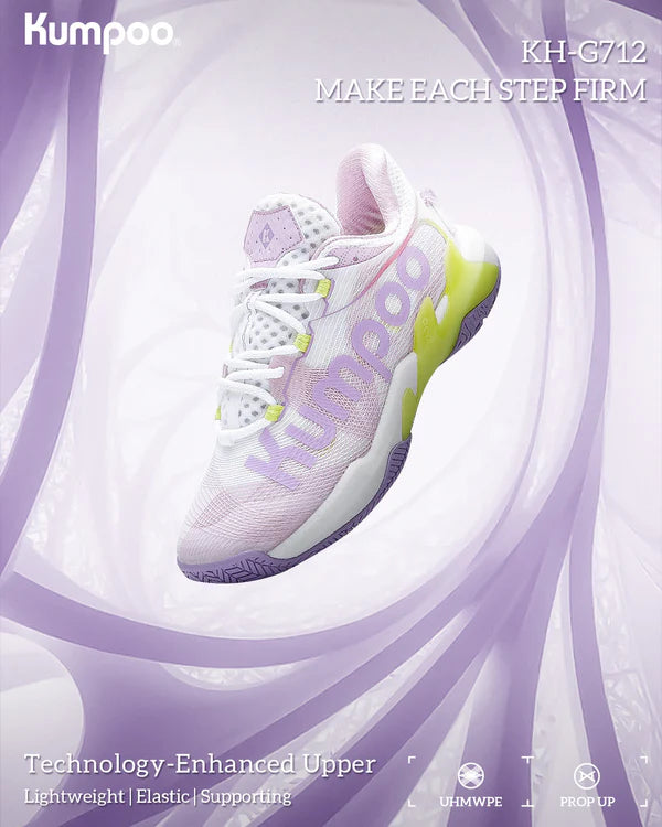 Kumpoo Badminton Shoes KH-G712 White/Purple