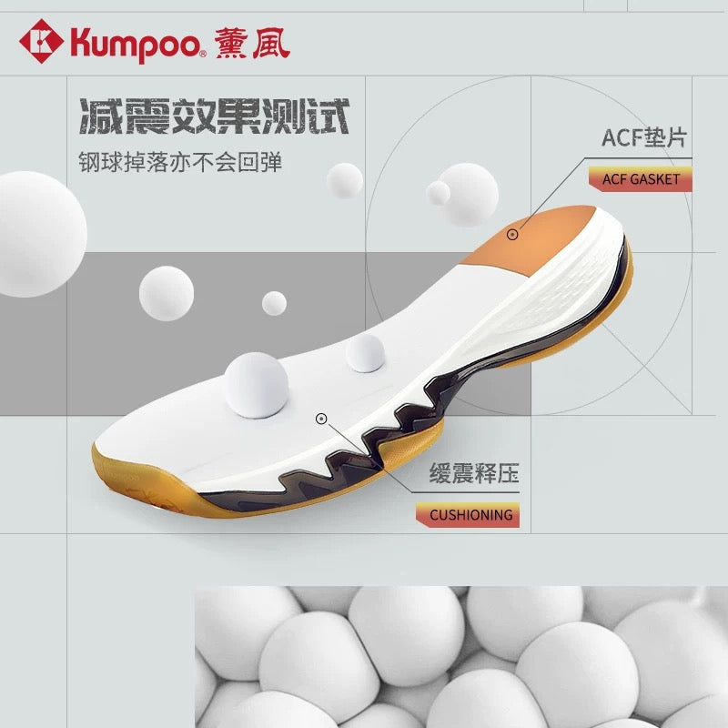 Kumpoo Badminton Shoes KH-G828 Black/White