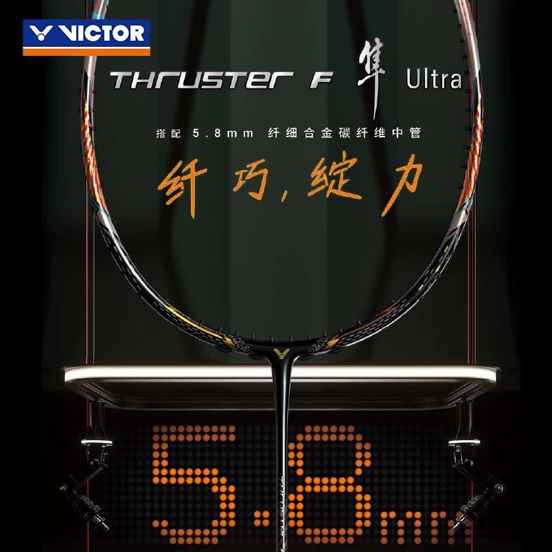 Victor Thruster Falcon ULTRA Badminton Racquet 3UG5 Black Gold