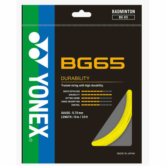 Yonex Badminton String BG65（10M Set）
