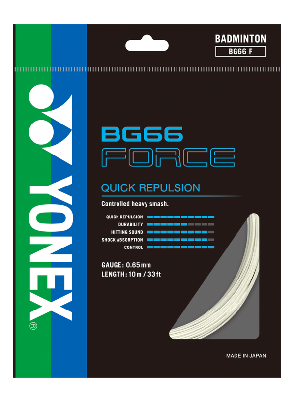 Yonex String BG 66 Force White Single Pack 10M