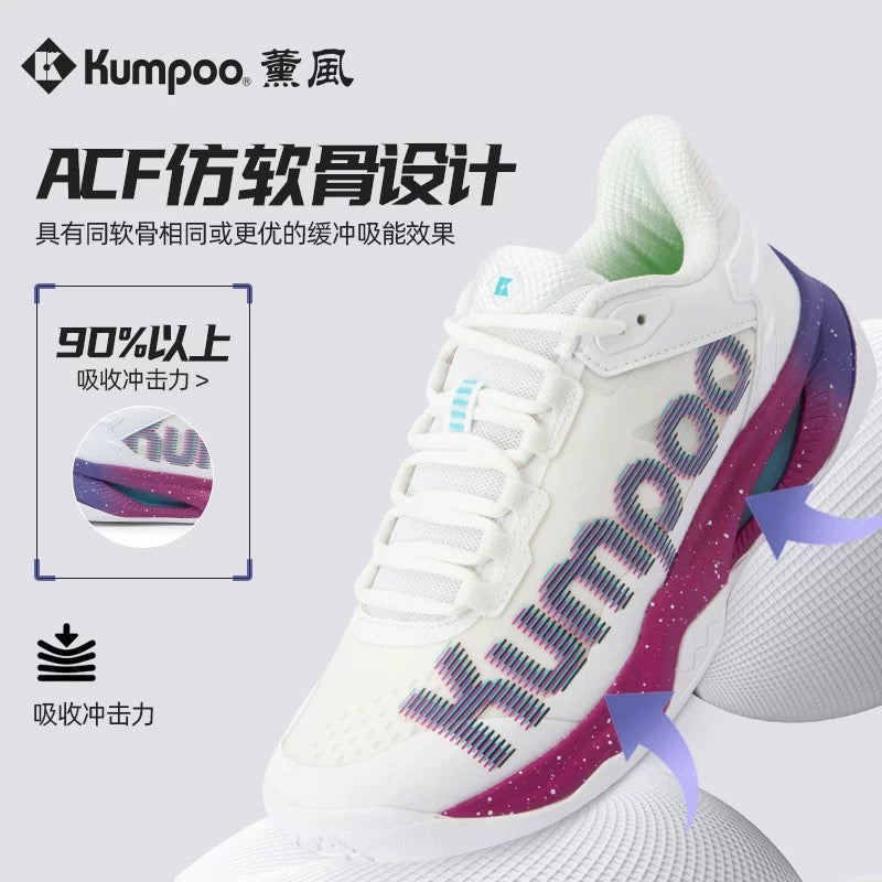 Kumpoo KH-G825 羽毛球鞋 白/紫/蓝