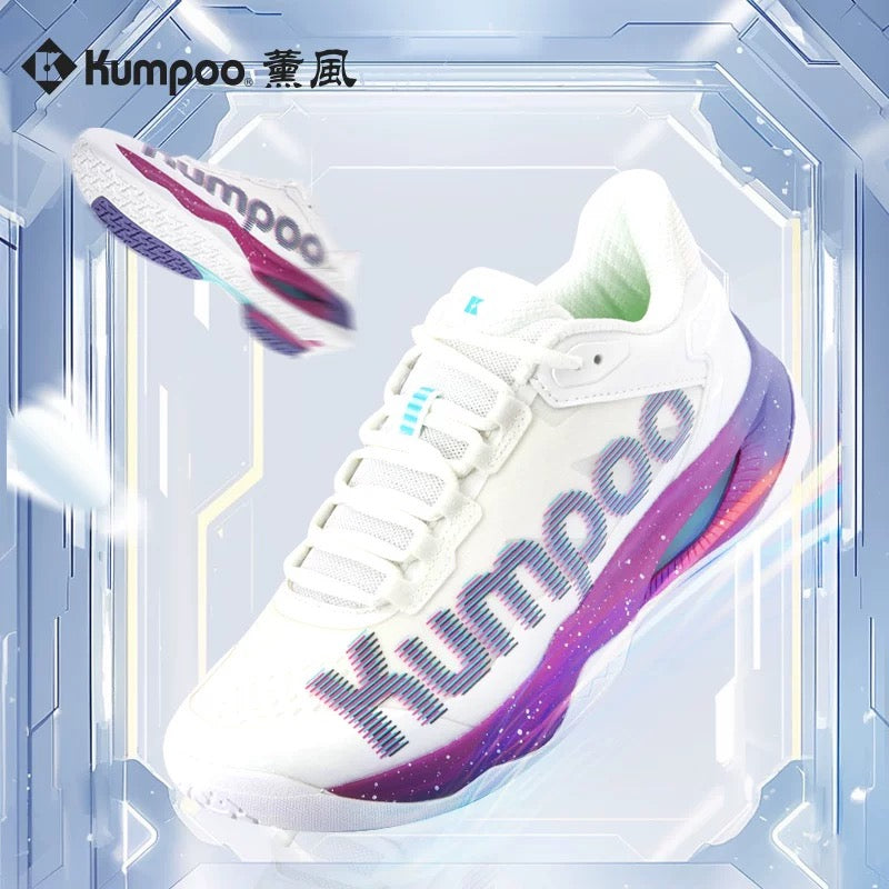 Kumpoo KH-G825 羽毛球鞋 白/紫/蓝