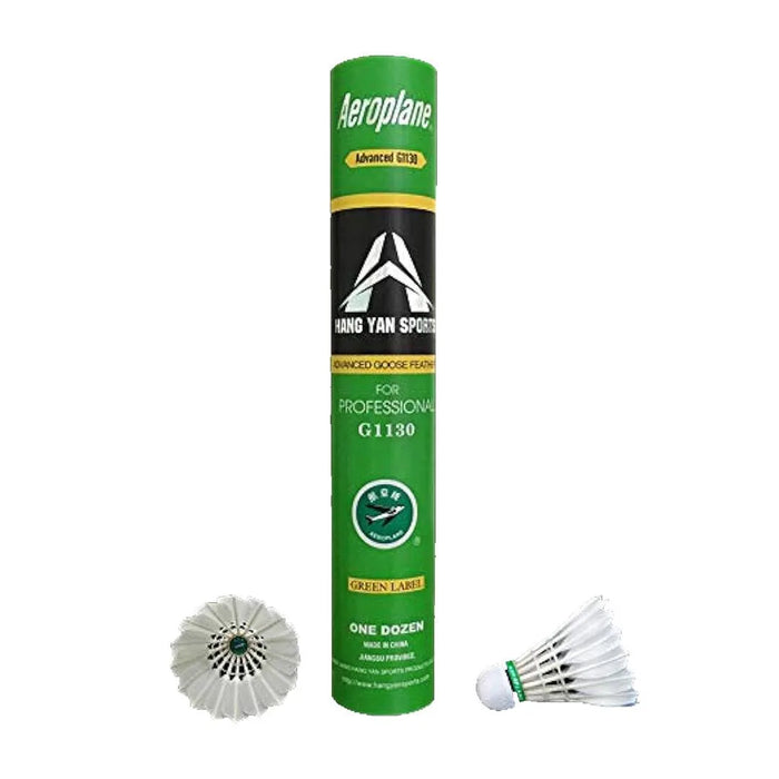 AEROPLANE Shuttlecocks G1130 Green Label Speed 50 One Dozen