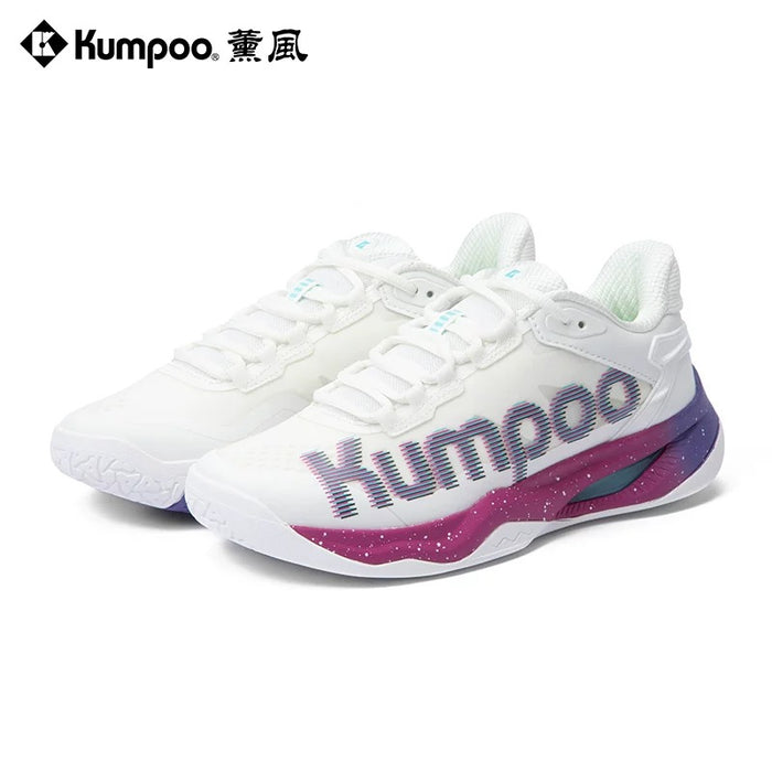 (Clearance Half Price) Kumpoo KH-G825 Badminton Shoes White/Purple/Blue