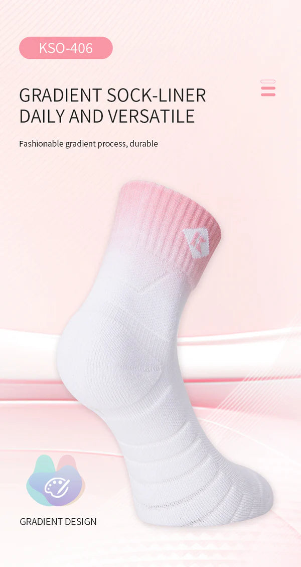 Kumpoo Badminton Socks KSO-406 Ombre Pink