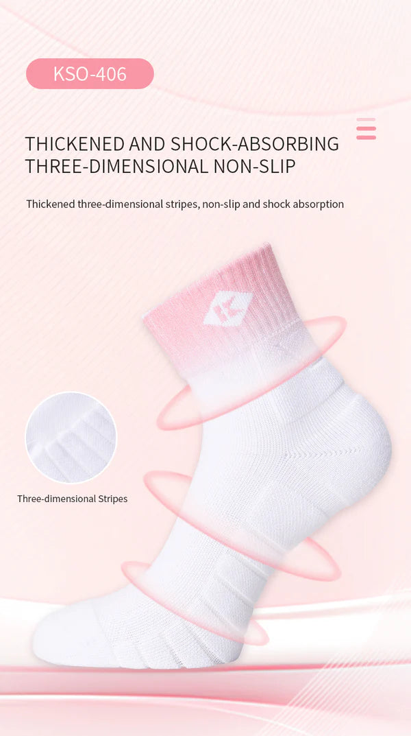 Kumpoo Badminton Socks KSO-406 Ombre Pink