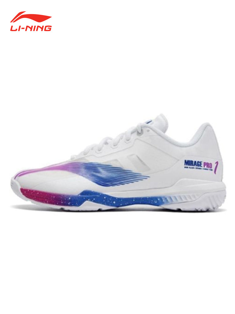 Li-Ning Mirage Pro Badminton Shoes AYAT013-1S White/Neon Fuschia Purple