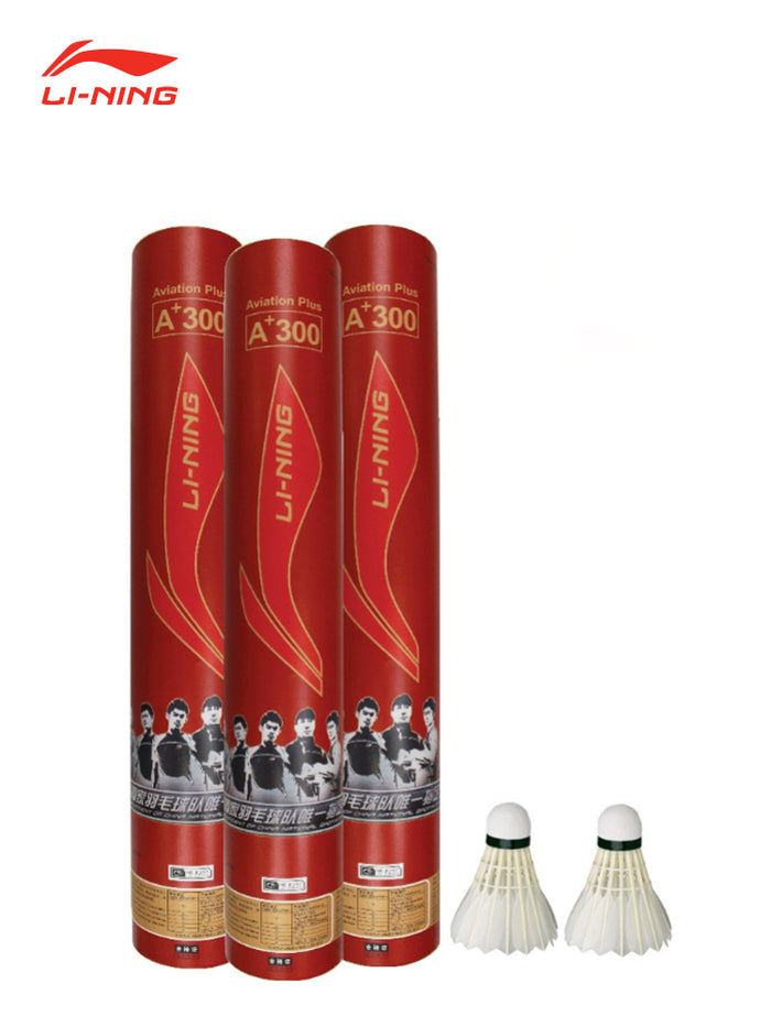 Li-Ning Shuttlecocks A+300 BWF Approved Tournament Grade One Dozen