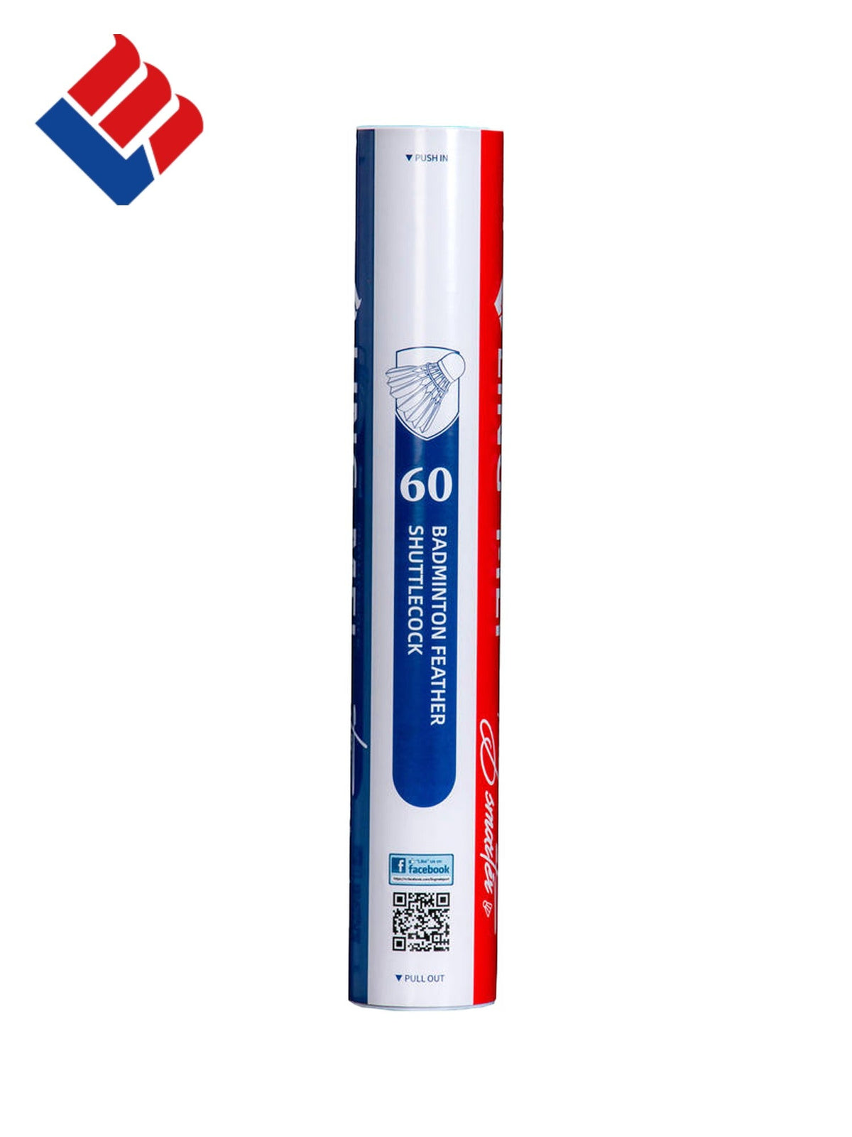 Lingmei 60 goose feather shuttlecock tube