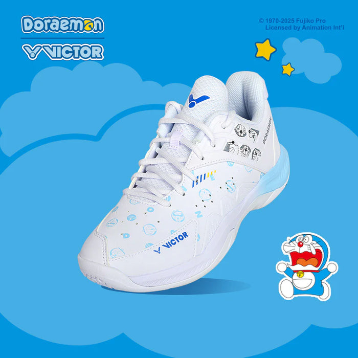 (Clearance) Victor X Doraemon Badminton Shoes P-DRM White UNISEX