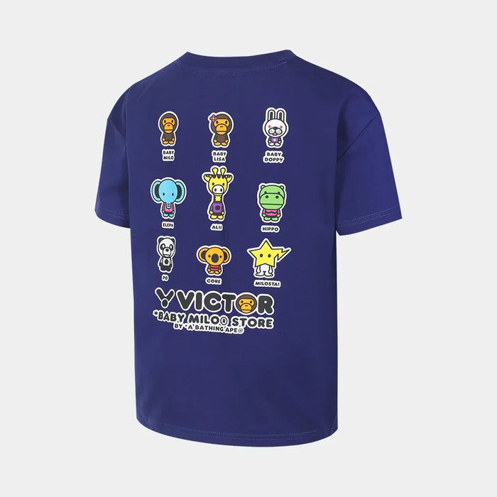VICTOR x BABY MILO Junior Knitted T-Shirt T-501JRBM Blue