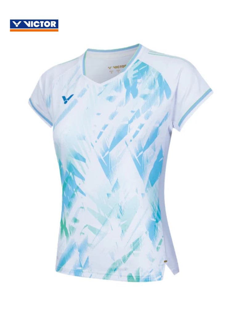 VICTOR 2025 Tournament Series T-56000 A White womens knitted T-shirt