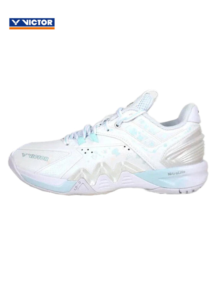 (Clearance) Victor X HYQ P8500NL HYQ AM Badminton Shoes White/Quiet Tide Unisex