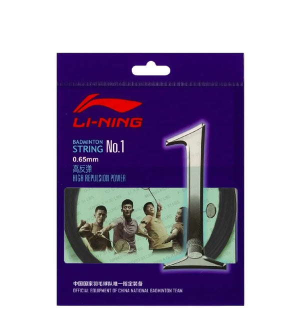 Li-Ning String No.1 High Repulsion Power Black Single Pack 10M