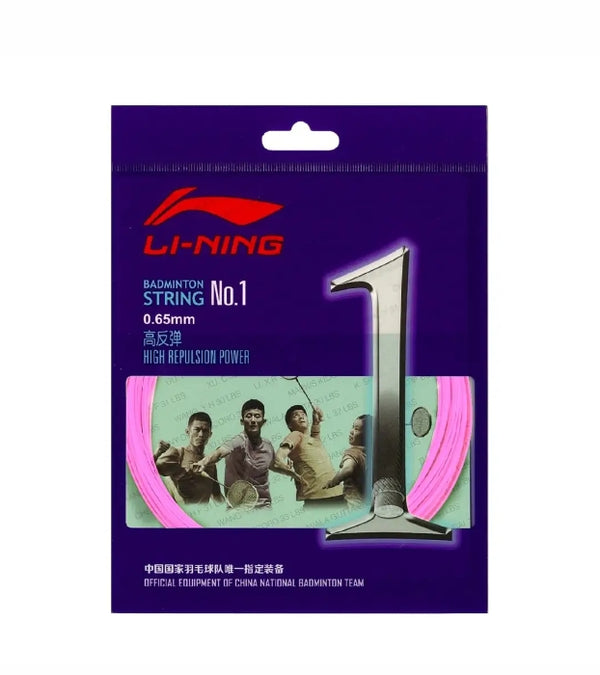 Li-Ning String No.1 High Repulsion Power Pink Single Pack 10M