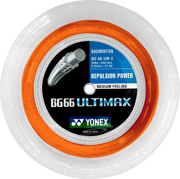 Yonex BG66 Ultimax Badminton String Orange 200M