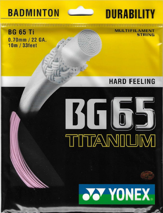 Yonex Badminton String BG65 Titanium (10M Set)
