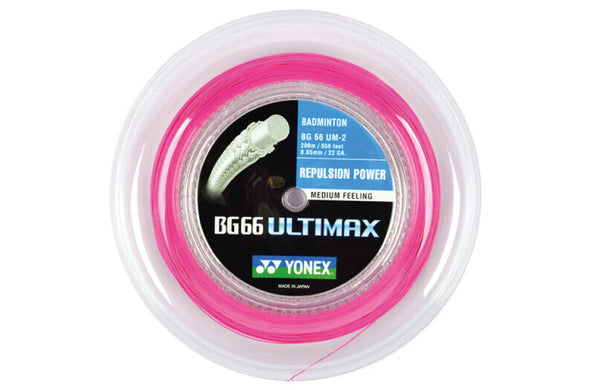 Yonex BG66 Ultimax Badminton String Neon/Pink 200M