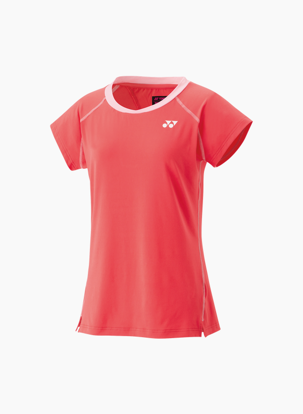 Yonex 2025 Womens Crew Neck Shirt 20839EX Coral Red